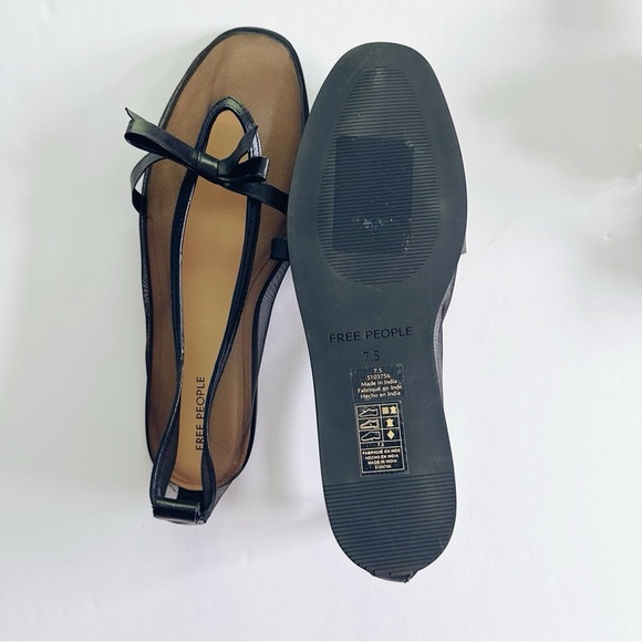 Free People Mesh Mania Bow Flats Black - Picture 5 of 10